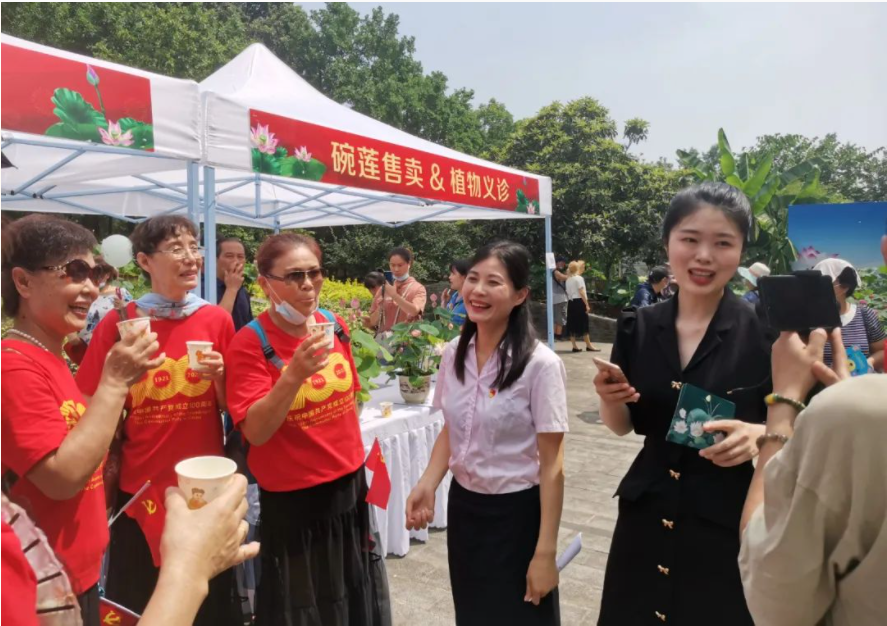 建党百年芳华盛，映日荷花别样“红”